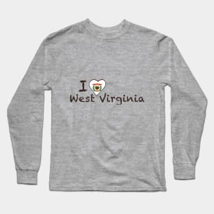 I Love West Virginia Long Sleeve T-Shirt